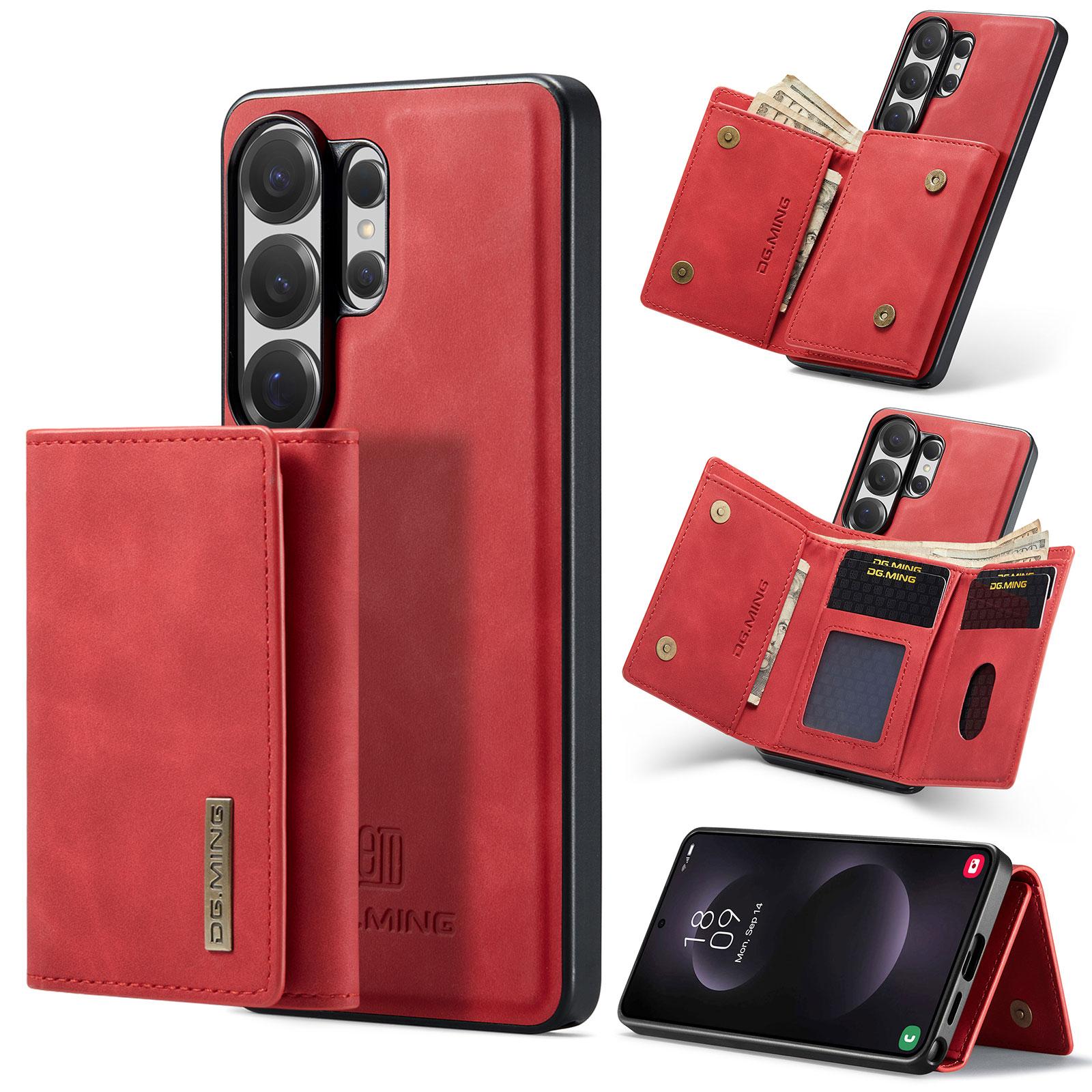 

DG.MING-M1 Phone Case For Samsung Galaxy S26 Ultra S26 S26 Plus ,Luxury PU Leather Card Wallet Holder Back Cover For Samsung Galaxy S26 Ultra червоний