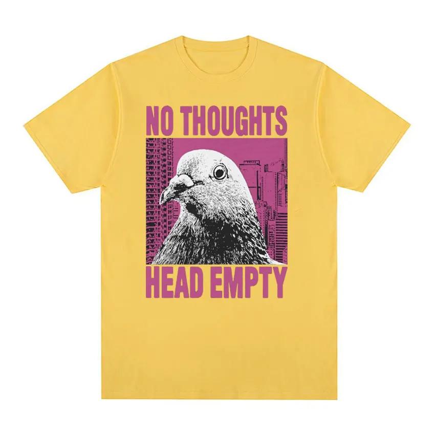 

Funny No Thoughts Head Empty Pigeon T Shirts Women Casual T-shirt Male Fashion Vintage Tees Streetwear M