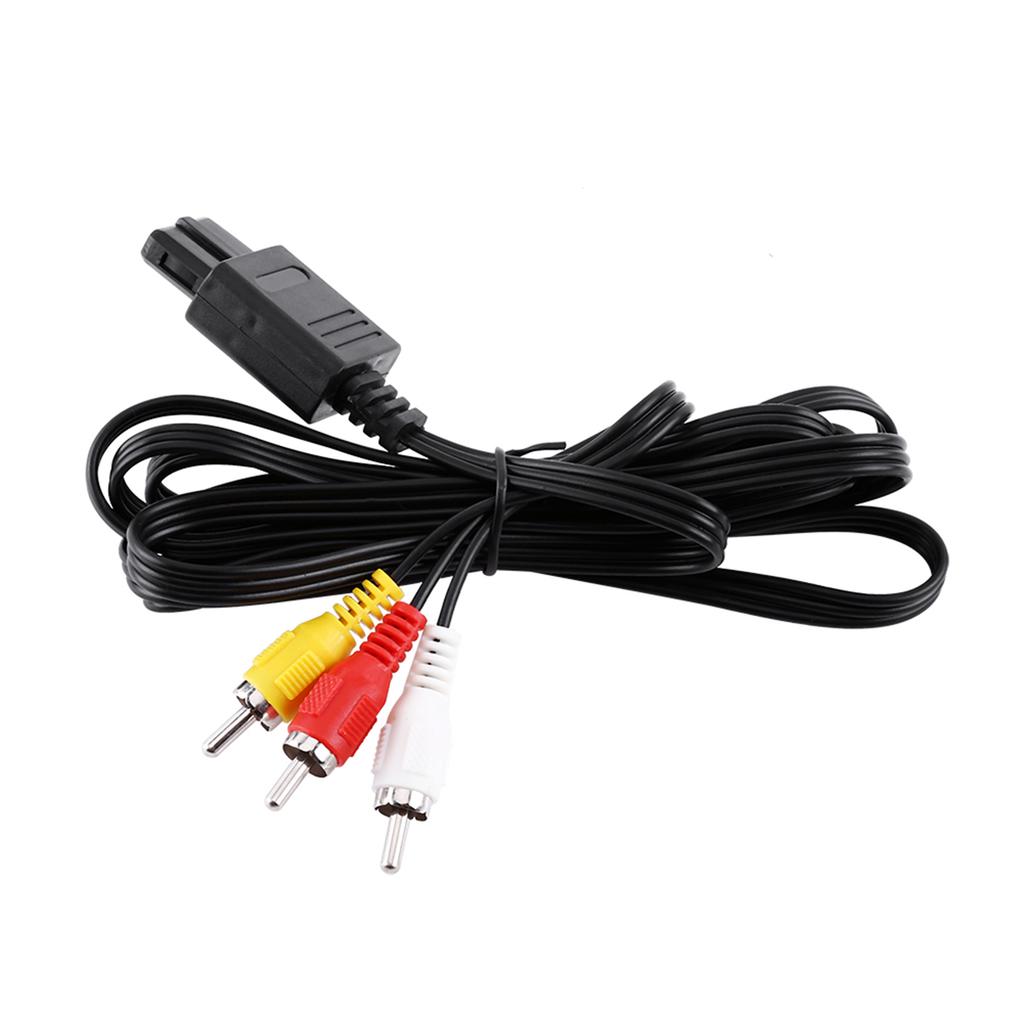 AV Composite Cable  Video  Cord for  N64 with  Thick Flexible Jacket Color Coded Connectors 1.8m Length