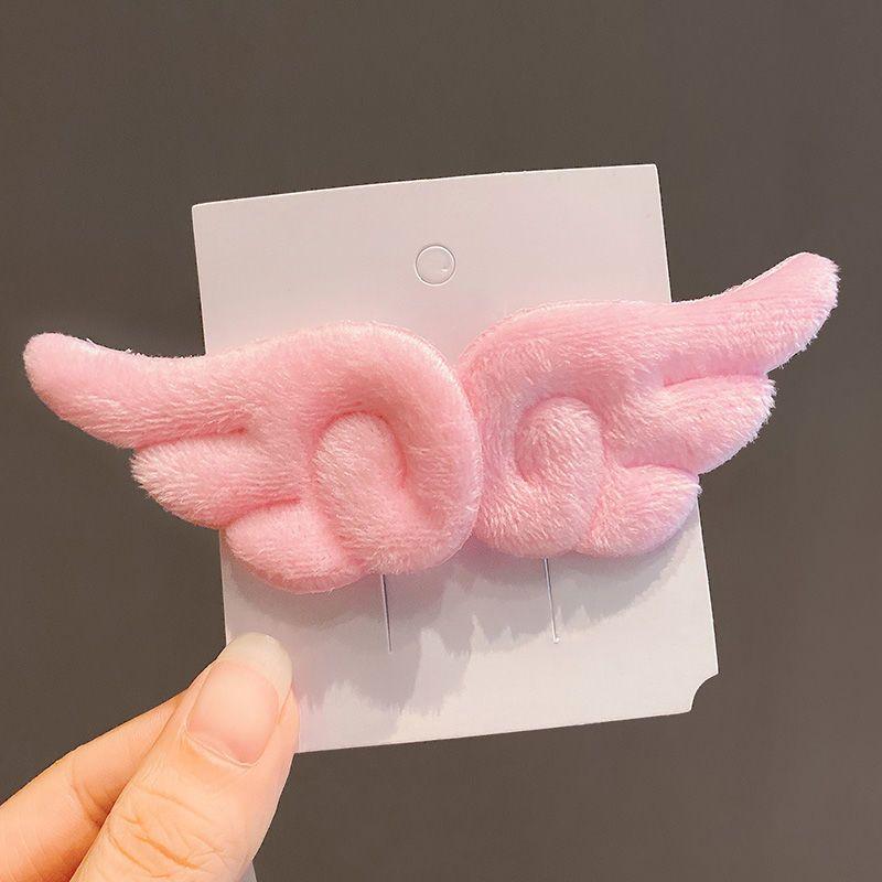 

Japanese Plush Cute Angel Wing Hairpin for Women Barrettes Sweet Pink Hairclip Ornaments Headdress Headwear Cosplay Accessories