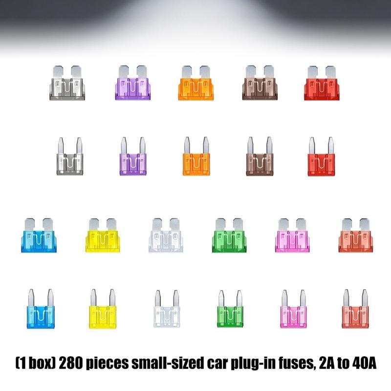 280PCS Mini And Standard Size Auto Circuit factors Kit Featuring Color Codes For Simple Recognition