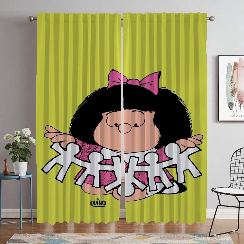 Mafalda Partition Anti-mosquito Curtains for Camera Living Room Curtain Shades Home Interior Curtains 2 Pieces Tulle for Bedroom