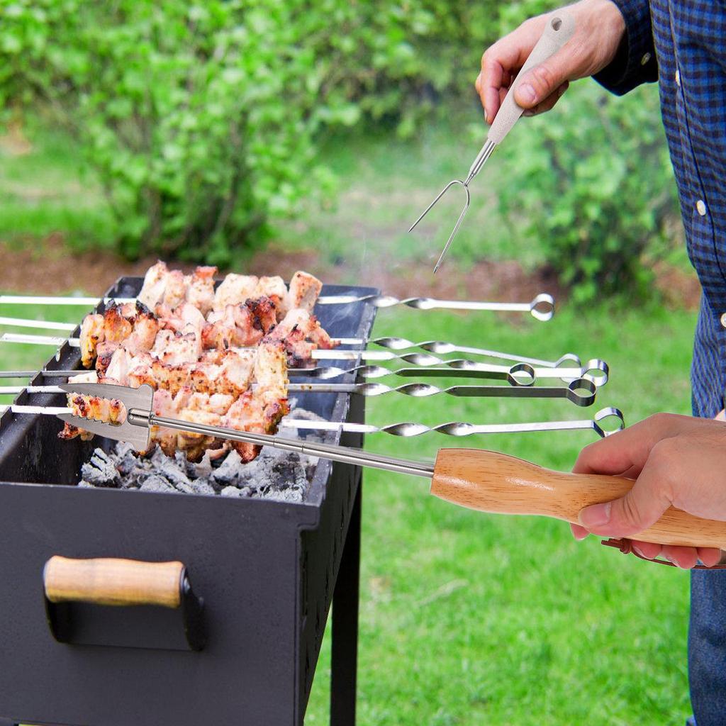 Teleskopische Ausziehbare Grillspieße Edelstahl Marshmallow Röststäbchen Hot Dog Gabeln Lagerfeuer Grill Feuerstelle Werkzeug