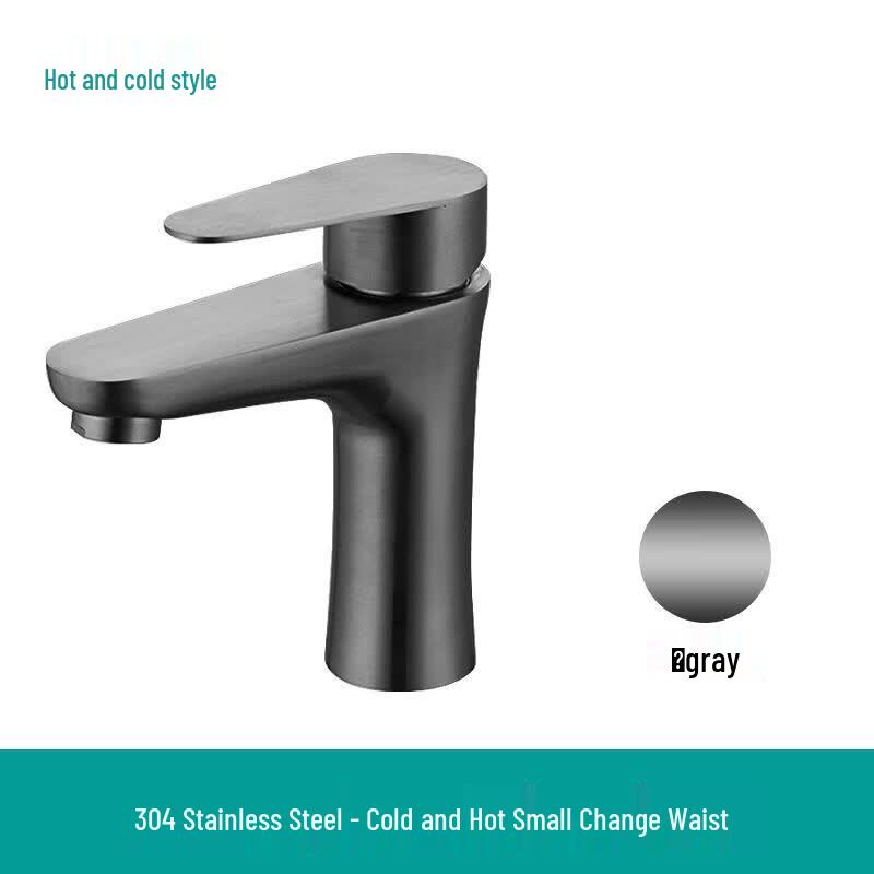 TLXT Gunmetal Grey Hot & Cold Basin Faucet