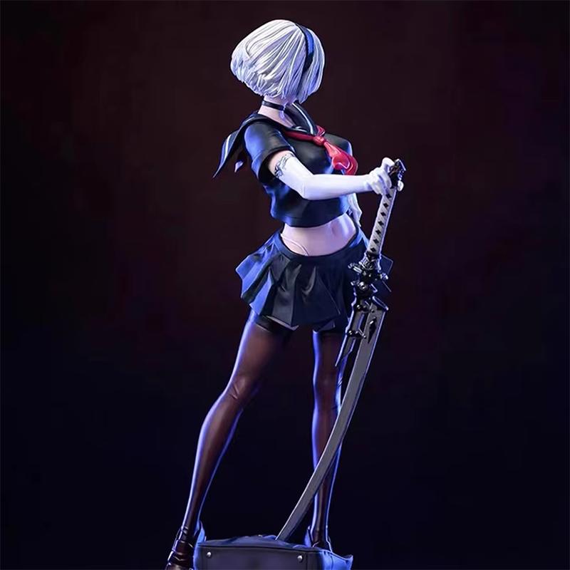 

Genuine Anime 2b Figure Standing Pose Action Figure Kawaii Girl Sailor Suit Model Desktop Ornaments Collection Gifts In Stock