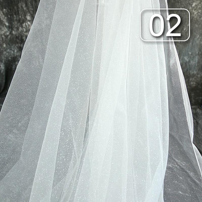 1 Meter glänzender feiner Puder-Tüllstoff, weicher Glitzer-Pailletten-Glitzer-Netzstoff für Party, Hochzeitskleid, Schleier, Hintergrundgarn