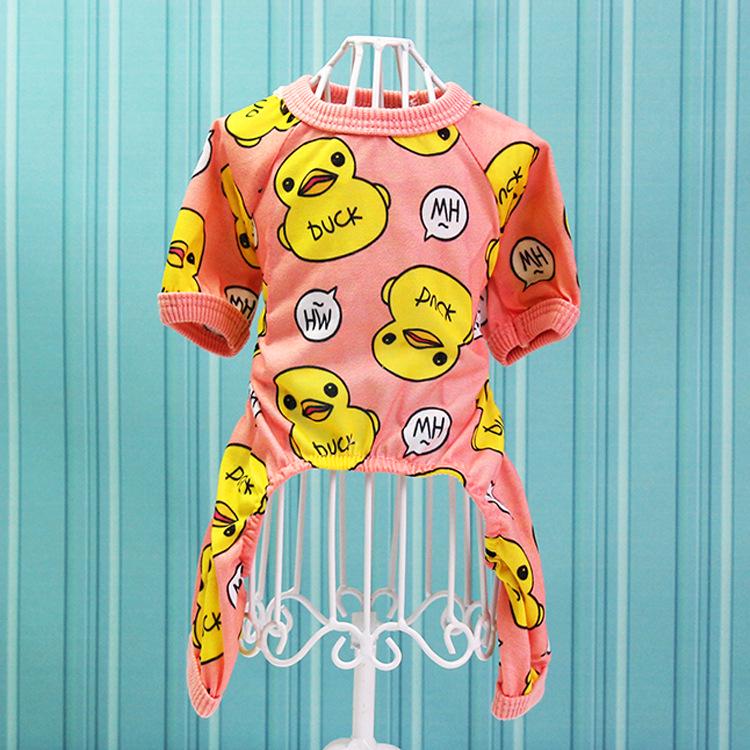 Vierbeinige Mengmeng Kleine Gelbe Ente, Vierbeinige Loungewear, Haustierbedarf, Frühlings- und Sommerkleidung