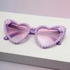Women Sweet Romantic Heart-shaped Pearl Floral Sunglasses Perfect Gift for Valentine's Day Girlfriend Birthday Gift