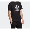 Adidas Originals Trefoil Logo Contrast Round Neck Short Sleeve T-Shirt Men Tops Black ED7043