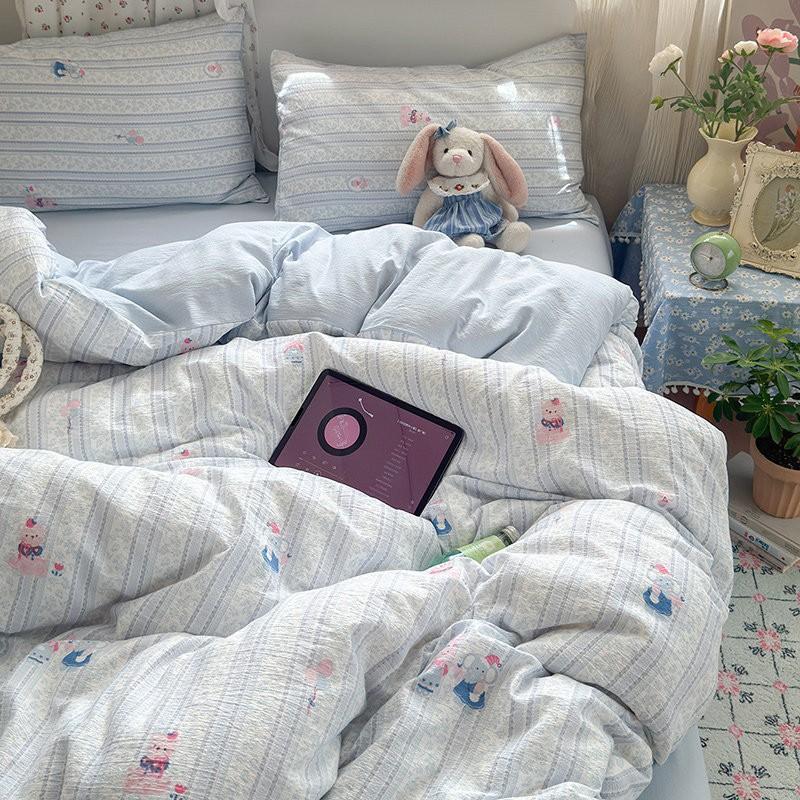 Cotton Bedding Set Dormitory Student Bed 150x200cm 180x220cm 200x230cm 3 Or 4 Piece Soft Comfortable