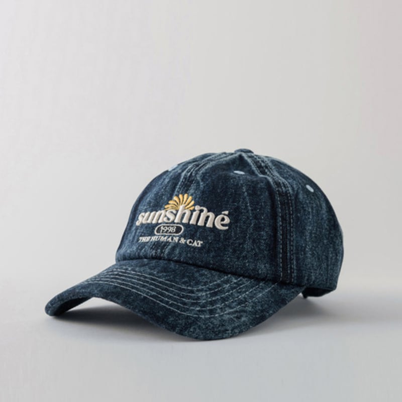 Human & Cat SUNSHINE WASHED DENIM BALL CAP / INDIGO BLUE
