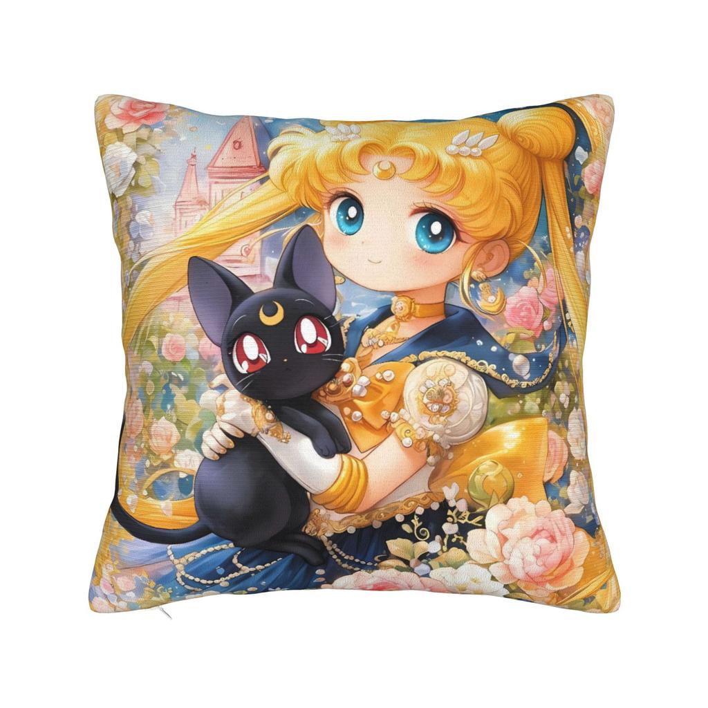 Sailor Moon Pillow Case Soft Pillow Cover For Office Car Home Decor Retro Trendy Cushion Cover