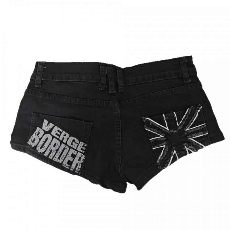 Pantaloni Scurți Denim cu Talie Joasă Y2K Femei Croială Largă Imprimeu Stele Detaliu Strălucitor Streetwear Pantaloni Scurți Fierbinți