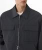 Musinsa Standard Nylon Crease Double Pocket Zip-Up Jacket [Grey]