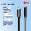 Usb3.2 Extension Cable Type C 20Gbps Extender Cord Usb3.2 Gen2*2 Usb C Male To Female Data Cable For Pc Laptop