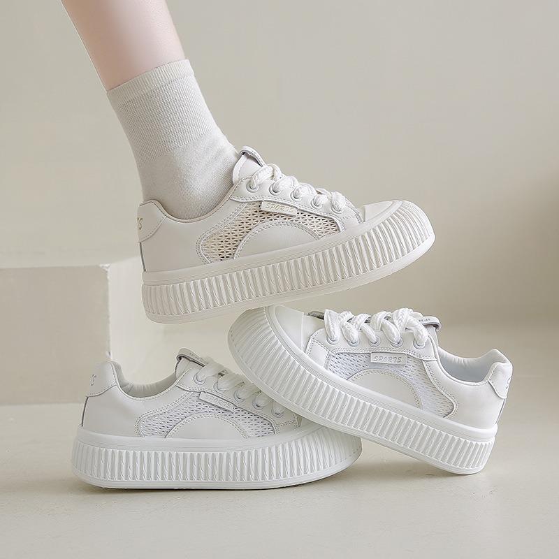 Spring New Breathable Little White Shoes Female Students Thick-soled Versatile Casual Sports Shoes