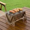 Multifunction Charcoal BBQ Grill Folding Furnace Barbecue Stainless Steel Barbecue Kitchen Utensils Mesh Wood Stove Outdoor Bar