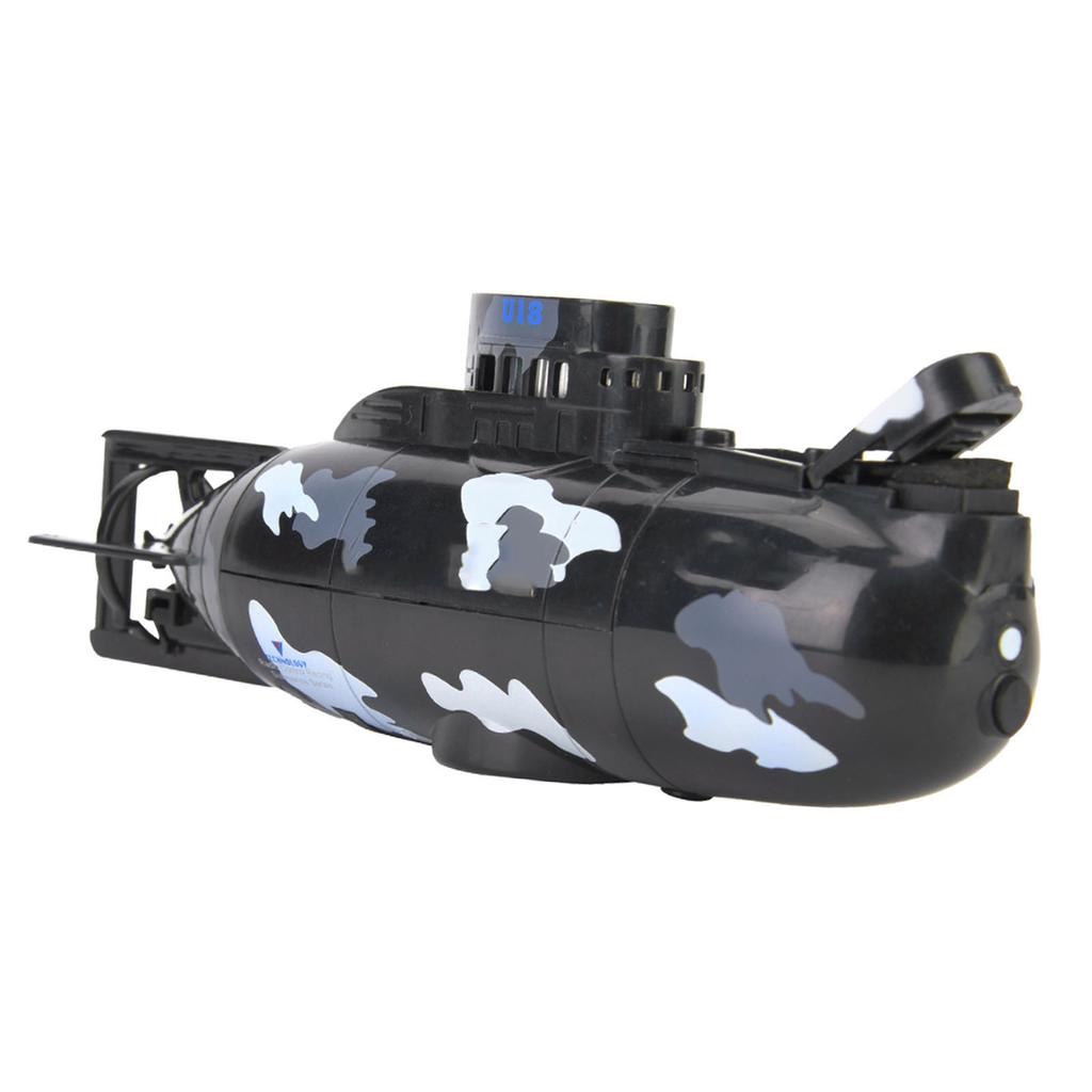 Simulation Military Remote Control 6 Channel Submarine Toy Model (Black)