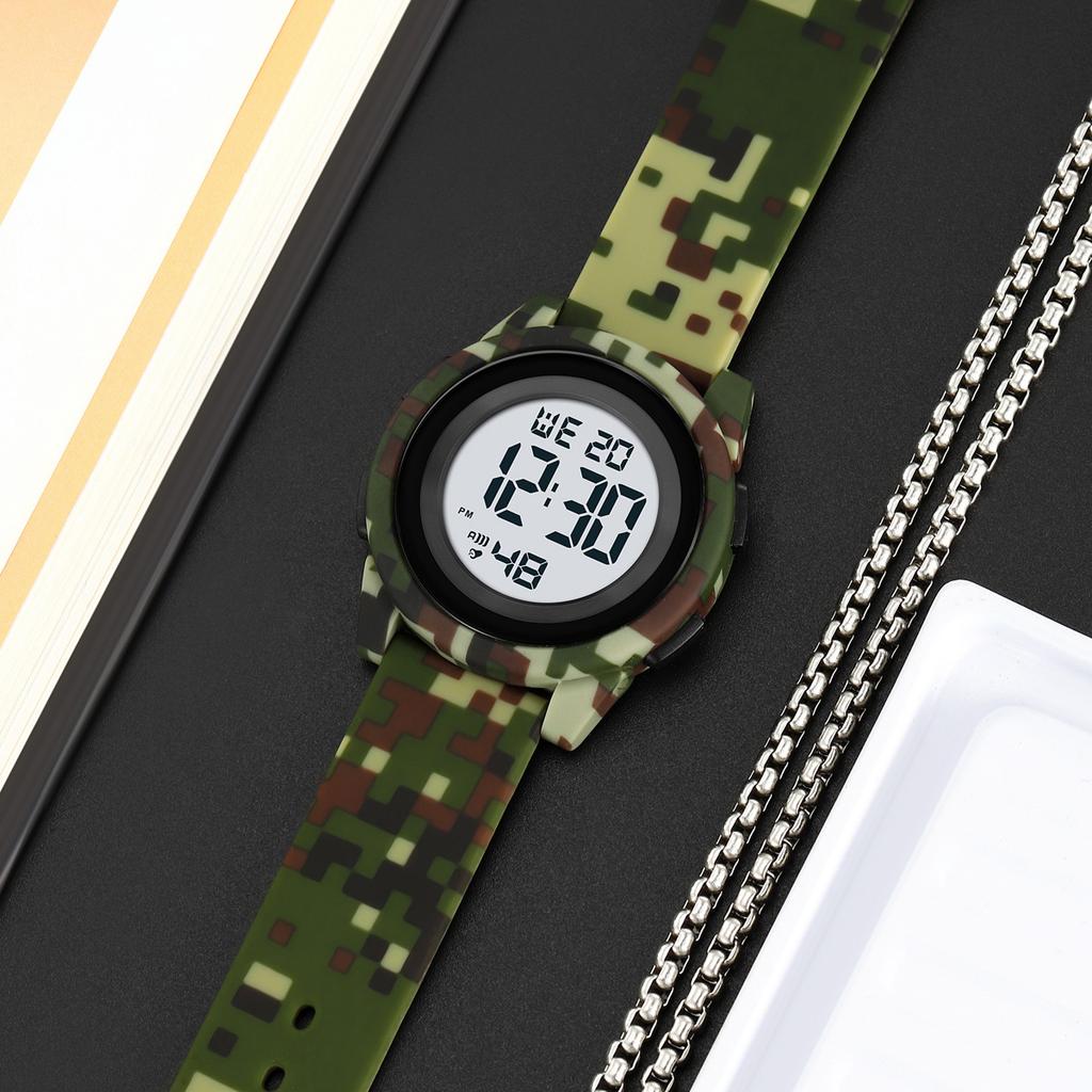 Student Party Watch Men's and Women's Electronic Watch Silicone Multifunctional Outdoor Sports Waterproof Children's Electronic Watch