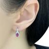 Silver Earrings with Natural Ruby 1.723ct (1972946)