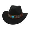 Felt Hat Outdoor Vintage Jazz Hat Vacation Travel British West Cowboy Hat