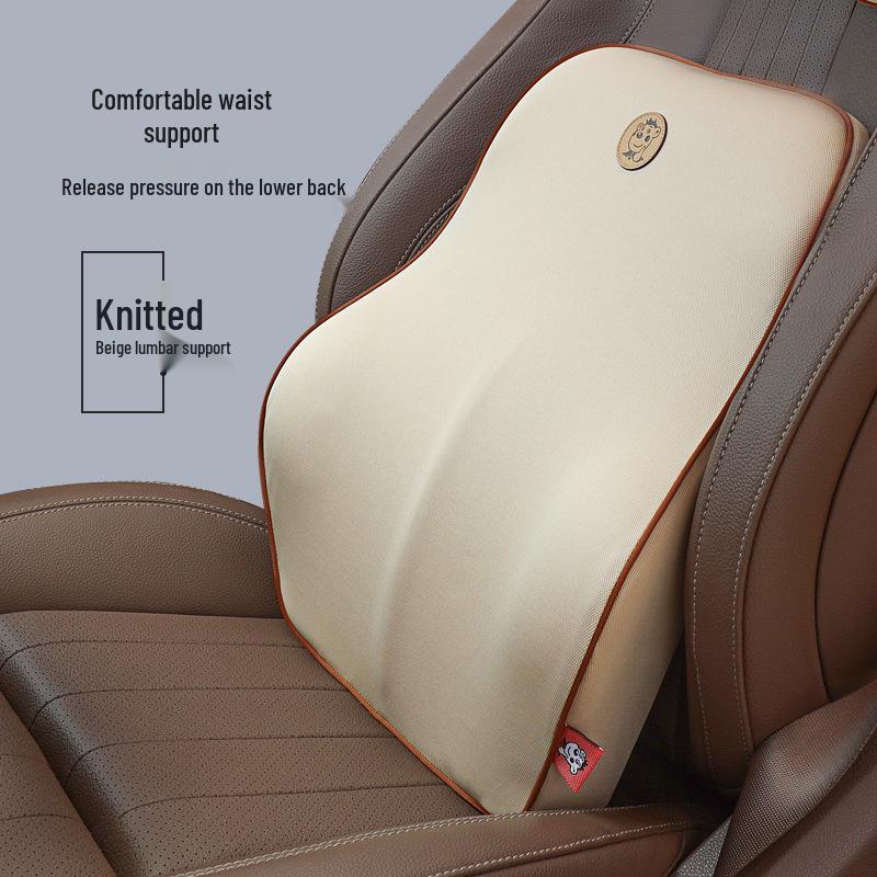 Creative Memory Foam Car Lumbar Support Cushion and Waist Pillow