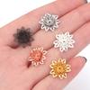 10pcs 16mm Metal Lotus Flower Beads Caps Loose Spacer End Beads Cap For Jewelry Making DIY Crafts Earrings Necklace Accessories