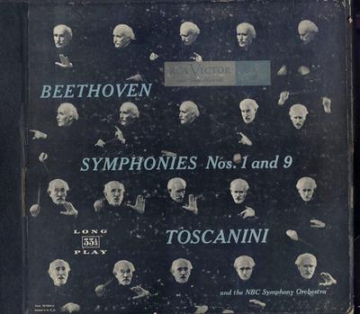 LP Record LUDWIG VAN BEETHOVEN , ARTURO TOSCA - Symphonies Nos. 1 And 9 LM6009 RCA Victor Red 1952 US Classical Used