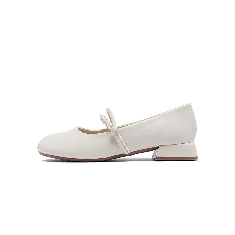French Mary Jane new summer soft-soled light-mouth single shoes with skirt thick-heeled sandals