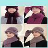Knit Hat For Women Winter Warmth With Jacquard Flower Design For Senior Ladies