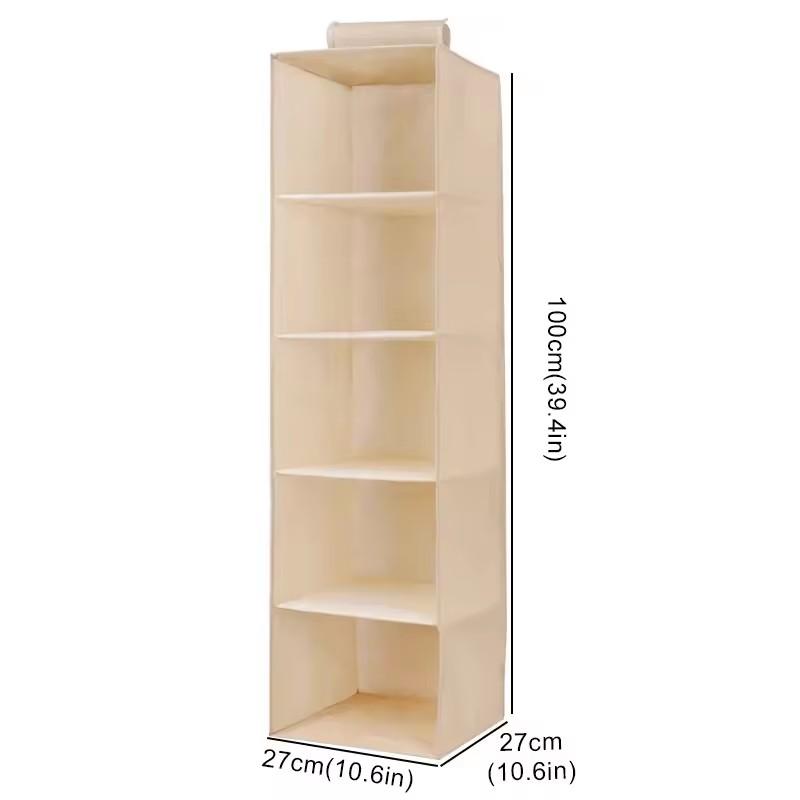 1/3/4/5 Layer Portable Wardrobe Hanging Storage Bag Interlayer Drawer Type Clothes Hangers Holder Hanging Closet Organizer