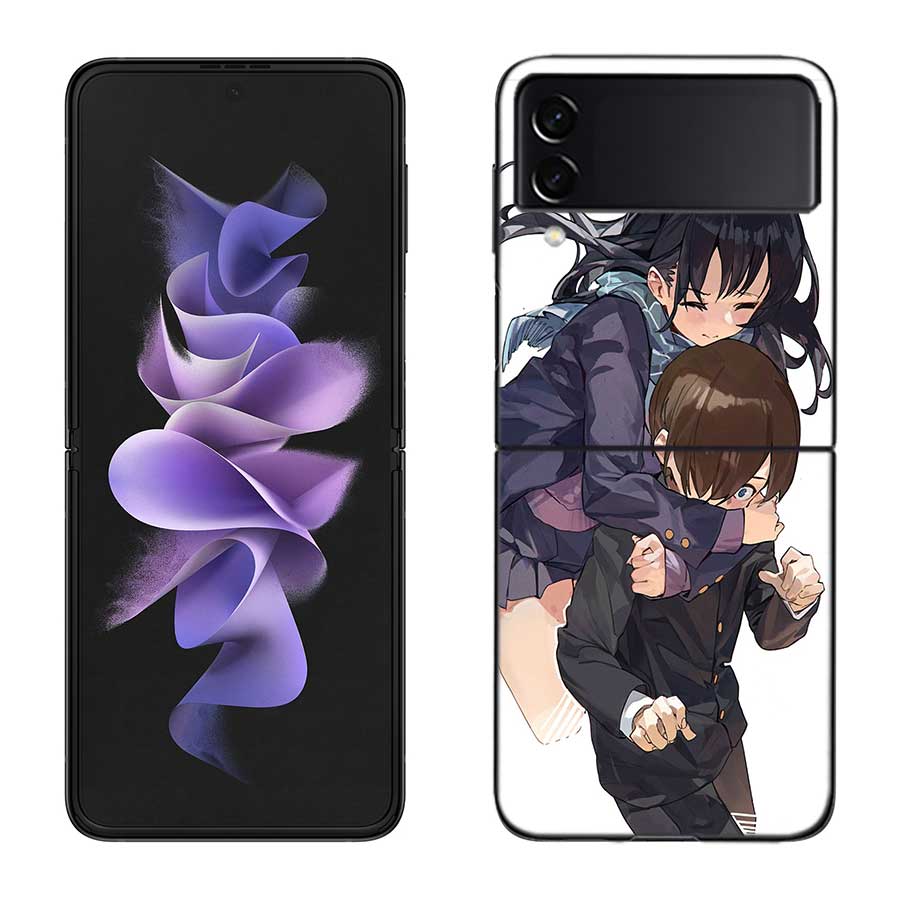 Yamada Anna Phone Case For Samsung Z Flip 7 6 5G Galaxy Z Flip 5 4 3 Black Hard Cell Cover Luxury PC Shell Coque