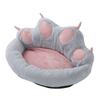 Cat Dog Kennel Cat Paw Print Shaped Machine Washable Removable Washable Sofa Pet KennelGrey