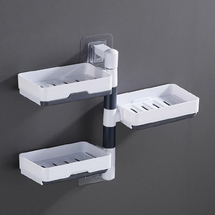 Durable Rotatable Soap Storage Box Multilayer Soap Holder Household Easy to Use