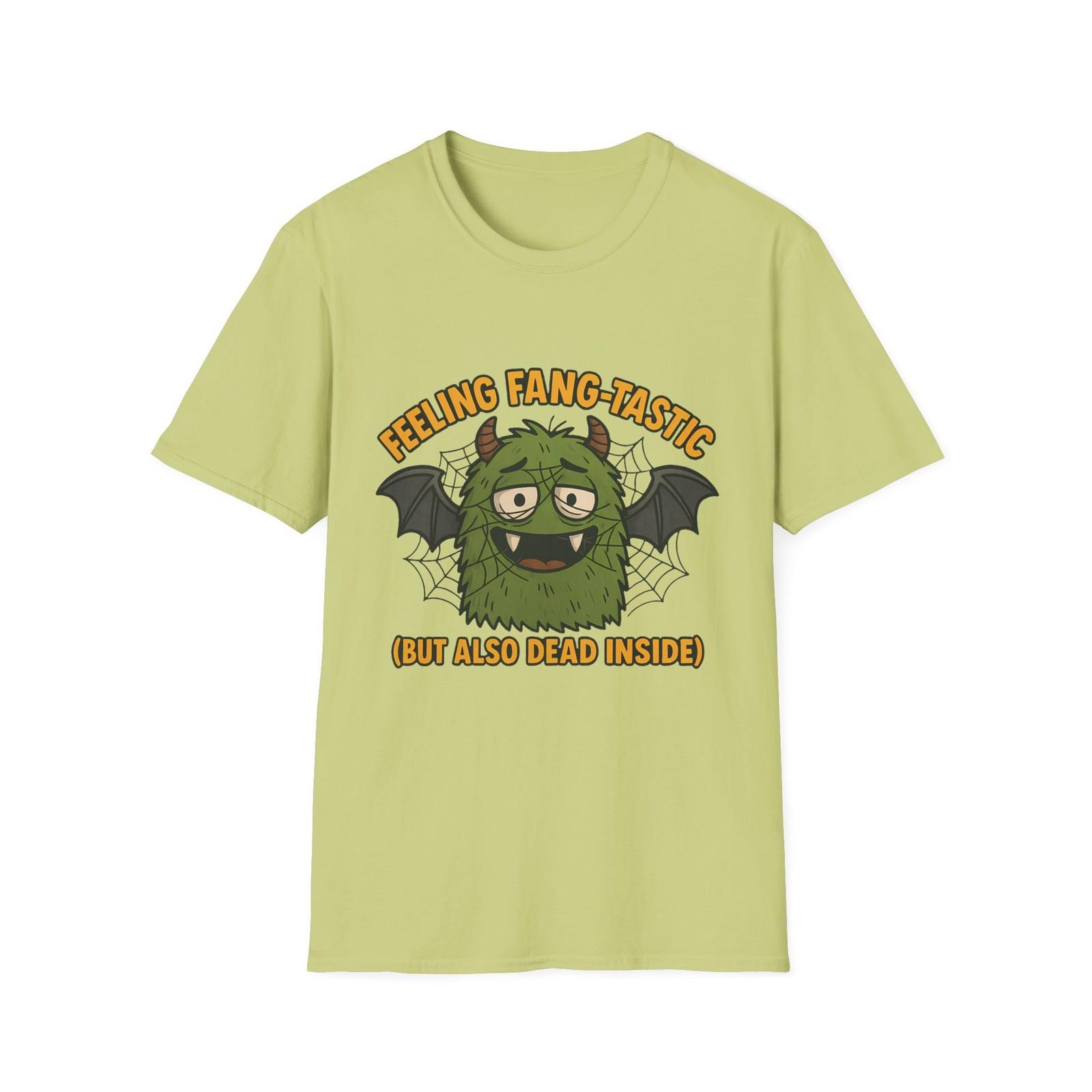 Unisex Softstyle T-Shirt Mens Womens Tees Top – Funny Halloween Monster Shirt, Bat, Humor, Awkward L