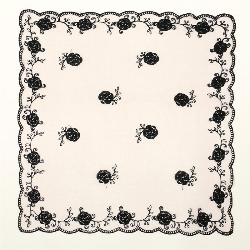 Elegant Women's Flower Embroidery Head Scarf Soft Multi Functional As Headscarf Or Decorative Accessory For Any Occasion