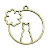 Geometric Openwork Resin Charms MOON HEART Pendants Multi Color Alloy Jewelry Component