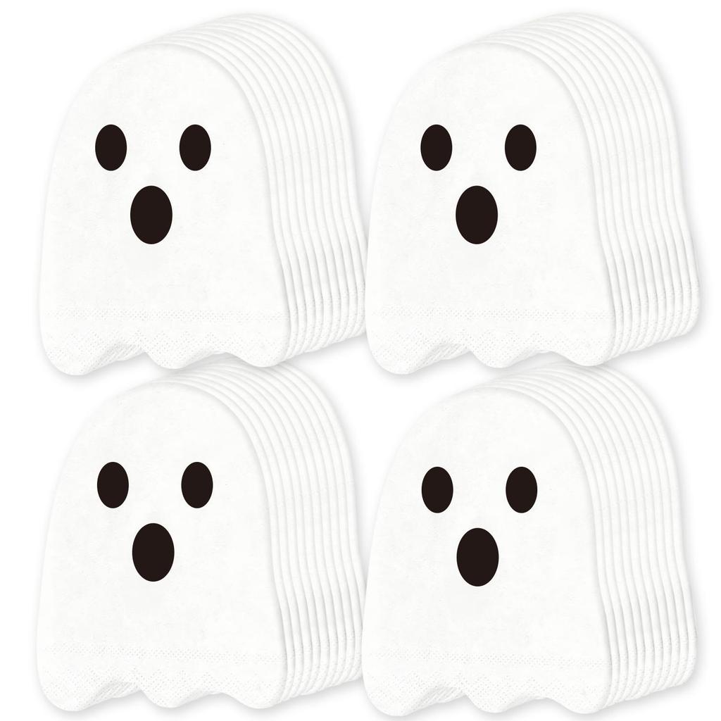 Halloween Shaped Napkins Count Disposable Dinner Napkins for Party Dessert Table Decorations