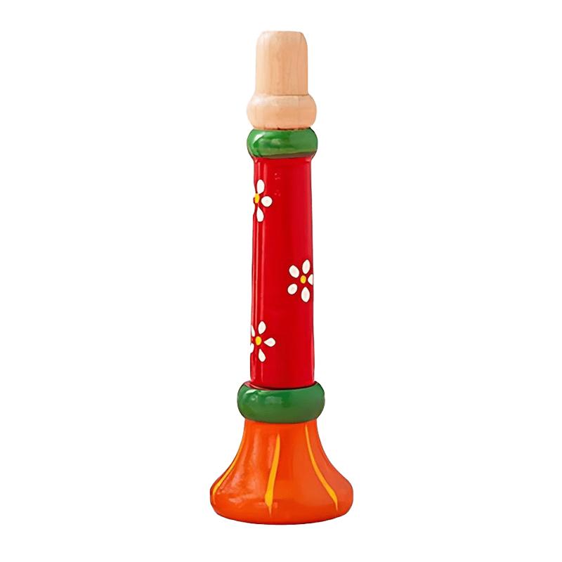 1PC Wooden Trumpet Horn 5 Colors Available Small Whistle Horns Musical Instruments Suitable for Beginners Party Noise Makers ZYF
