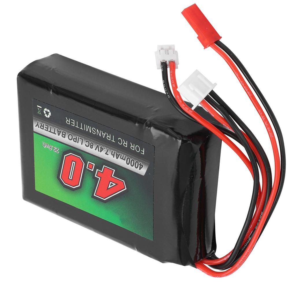 7.4V 4000mAh 8C RC Transmitter Battery Rechargeable Lipo Battery for Remote Controller