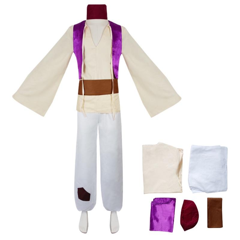 Хэллоуин Костюм Аладдина Арабские ночи Фиолетовый Полиэстер Унисекс Разные размеры 3XL