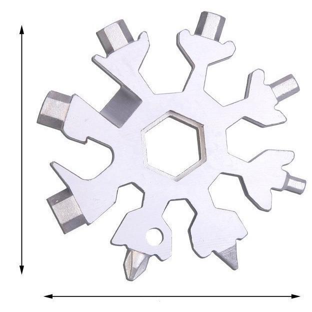 Multifunctional Snowflake Wrench EDC Socket Wrench Hexagonal Octagonal Combination Wrench Portable Tool Stainless Steel Wrench LM