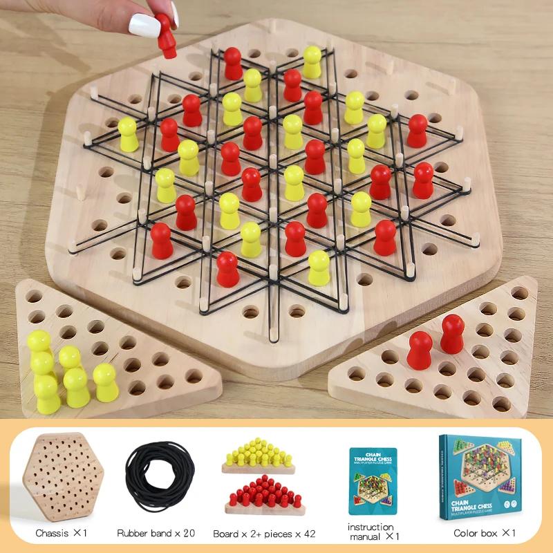 Multiplayer Geometric Interlocking Chess Party Battle Game for Family Fun Interactive Triangle Strategy Game for Kids and Adults