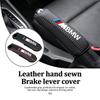 WSQK5 Leather Car Handbrake Cover Non-slip Brake Brake Protector Sleeve For BMW Performance M E87 E30 E46 E28 F35 G20 E93 F20 X3 X