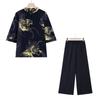 Mom's 2025 New Chiffon Suit: Chinese-Style Age-Reducing Two-Piece for Middle-Aged & Elderly Women