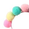 Headgear Mini Ball Design Ultra-Light Friendly to Skin Vivid Color Easy-wearing Dress Up Polyester Pet Cat Hair Hoop Party Decoration Headdress