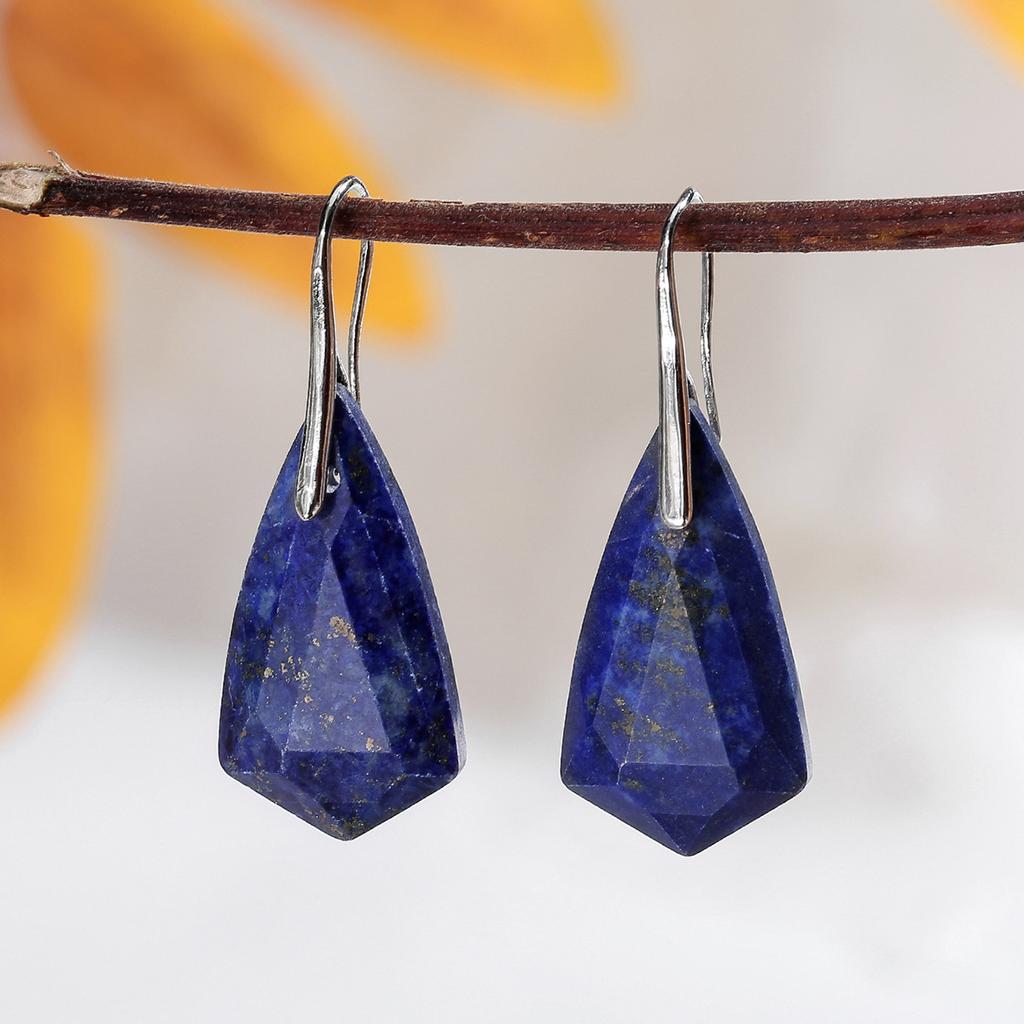 Natural Crystal Earrings, Amethyst Earrings, Cut Diamond Earrings, Christmas Gift, Valentine's Day Gift, Girlfriend Gift, Couple Gift, Birthday Gift