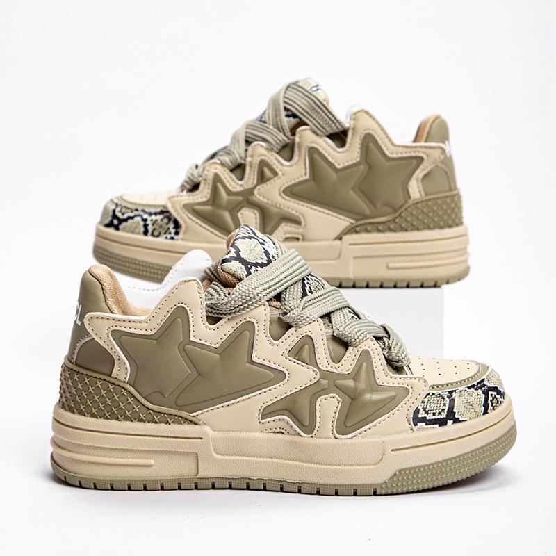 Fashion Men Women Sneakers Plus Size 41 42 Women's Casual Shoes Stars Chunky Sneakers Woman Thick Sole Sport Shoes Bread Shoes