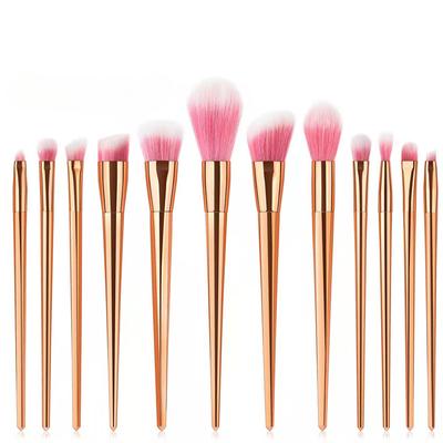 Makeup Brush Set 7/12 Pieces Rose Gold and Silver Powder Brush Foundation Concealer Brush