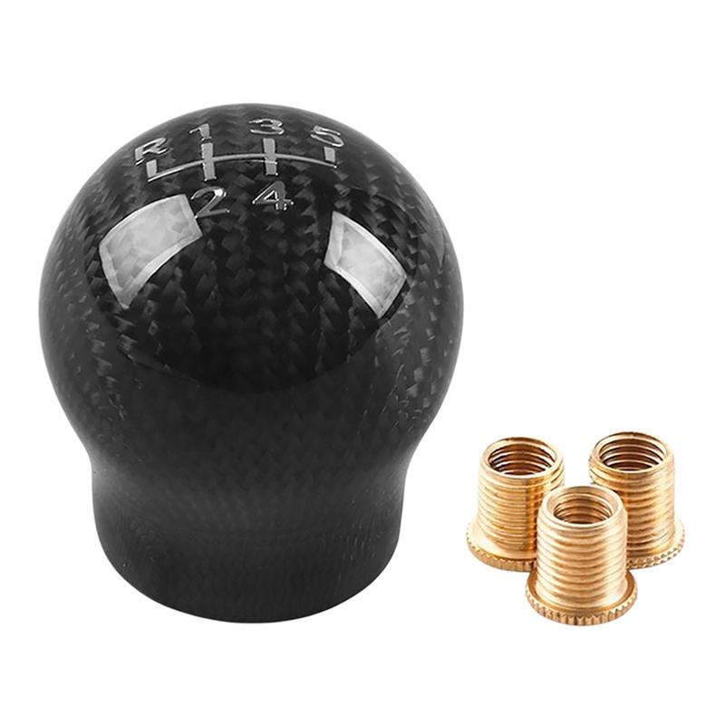 Universal carbon fiber shift knob, metal shift lever handle, 5-speed/6-speed shift lever head, RS ST GR gear shift head